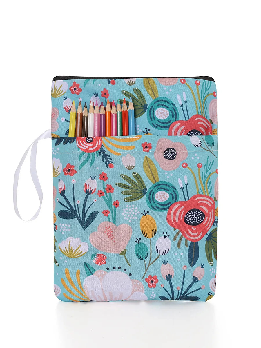 Floral zip book sleeve for cozy fall reading