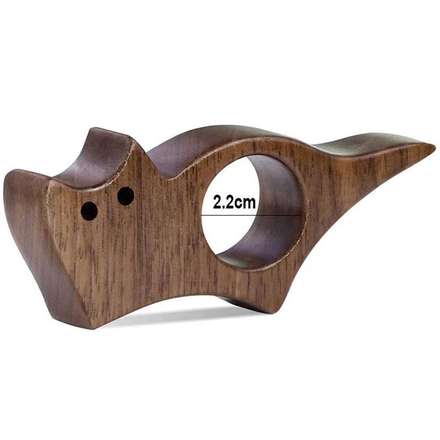 Wooden Cat Page Holder for One-Handed Reading