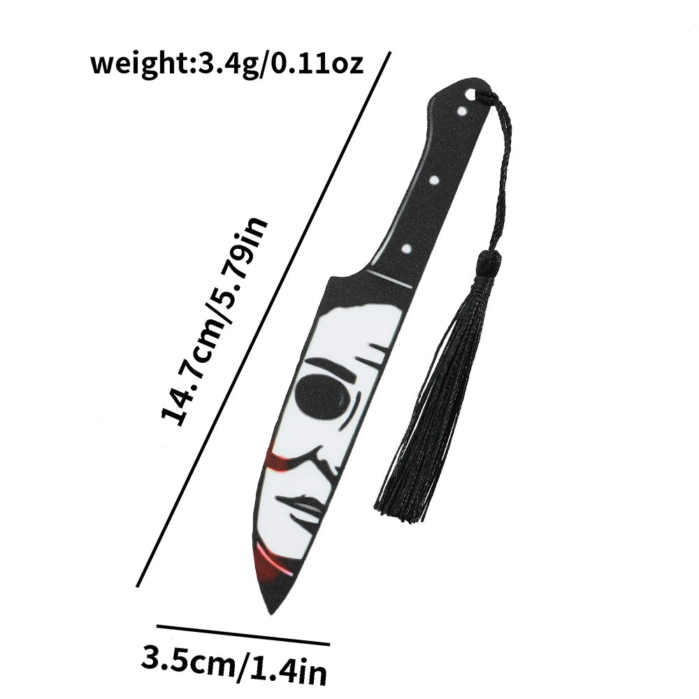 Horror Movie Acrylic Bookmark with Black Tassel