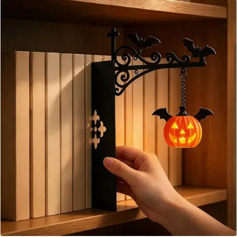Vintage Gothic Bookshelf Lantern – Warm Reading Light