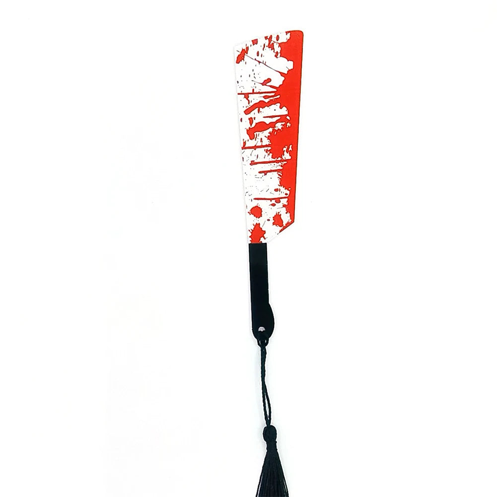 Horror Knife Acrylic Bookmark with Black Tassel