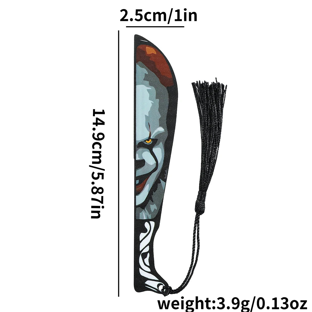 Horror Movie Acrylic Bookmark with Black Tassel