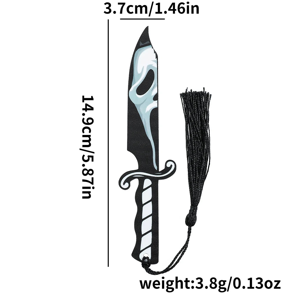 Horror Movie Acrylic Bookmark with Black Tassel