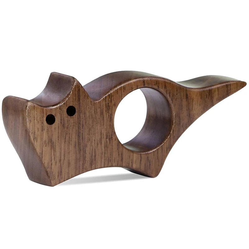 Wooden Cat Page Holder for One-Handed Reading
