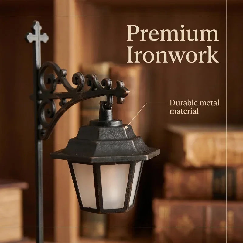 Vintage Gothic Bookshelf Lantern – Warm Reading Light