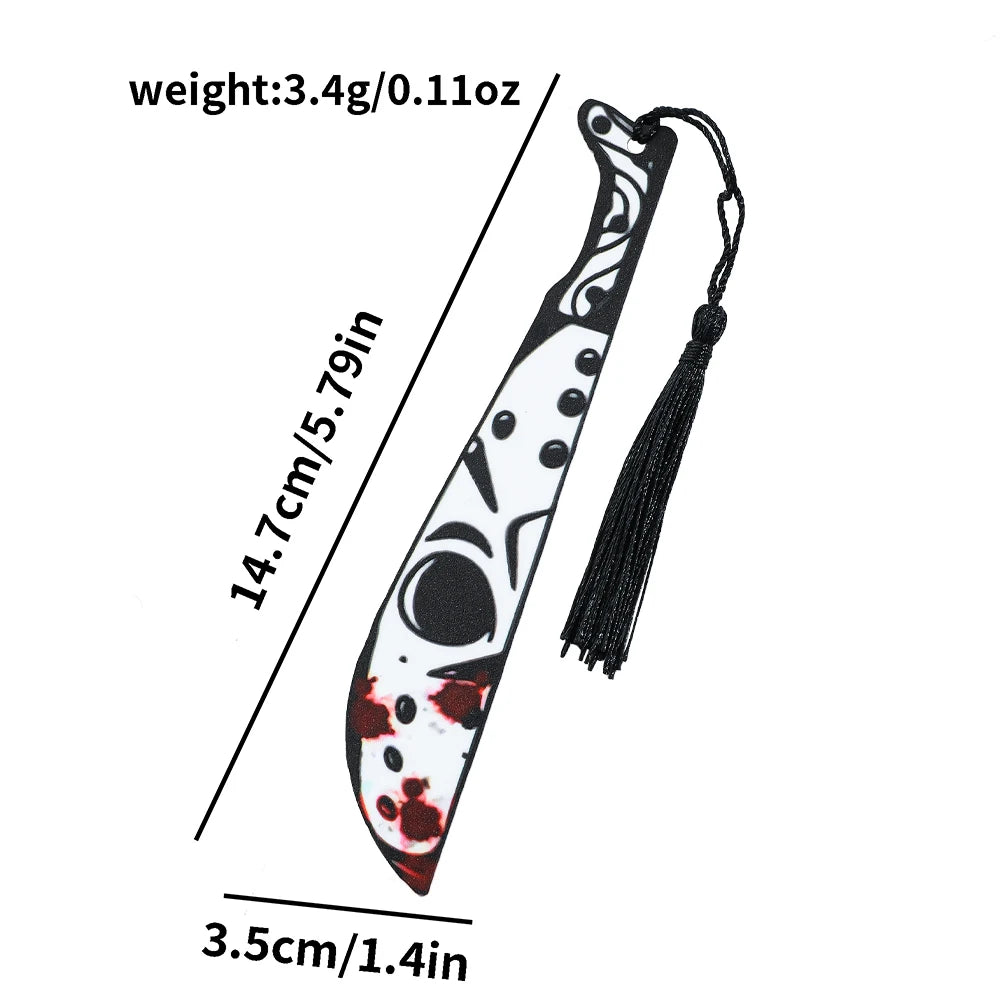 Horror Movie Acrylic Bookmark with Black Tassel