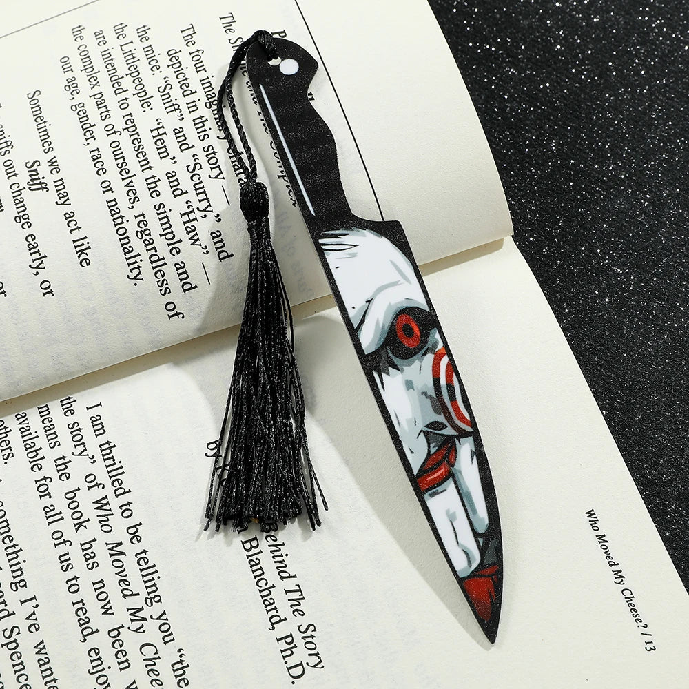 Horror Movie Acrylic Bookmark with Black Tassel